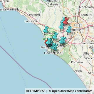 Mappa Via dei Rombi, 00054 Fiumicino RM, Italia (9.76)