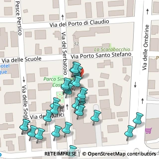 Mappa Via Porto Santo Stefano, 00054 Fiumicino RM, Italia (0.06154)