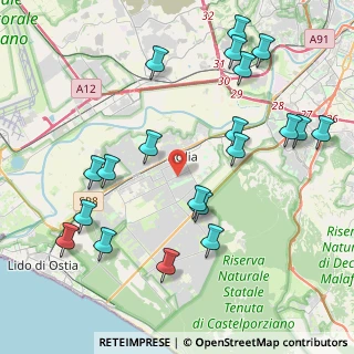 Mappa Via di Prato Cornelio, 00125 Roma RM, Italia (5.0215)