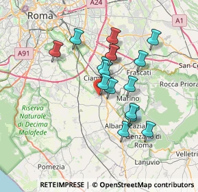 Mappa Piazza Palmiro Togliatti, 00040 Marino RM, Italia (6.2825)
