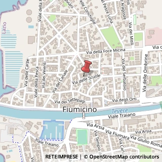 Mappa Via delle Scuole, 64, 00054 Fiumicino, Roma (Lazio)