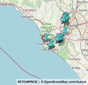 Mappa Via degli Scampi, 00054 Fiumicino RM, Italia (13.41941)