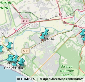 Mappa Via la Corsesca, 00126 Roma RM, Italia (6.40333)