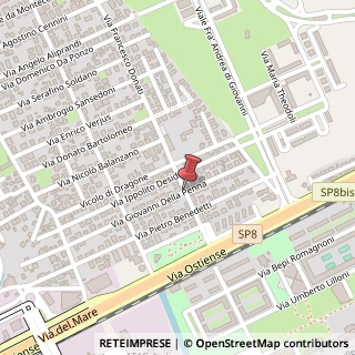 Mappa Via Francesco Donati,  55, 00126 Roma, Roma (Lazio)