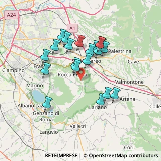 Mappa Via Carpinello, 00079 Rocca Priora RM, Italia (6.9155)