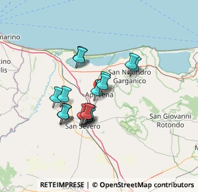 Mappa Strada Statale 89 Garganica, 71011 Apricena FG, Italia (10.94778)