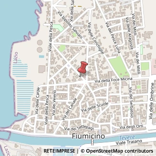 Mappa Via G. Cena, 60, 00054 Fiumicino, Roma (Lazio)