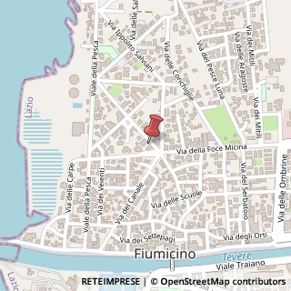 Mappa Via G. Cena, 58, 00054 Fiumicino, Roma (Lazio)