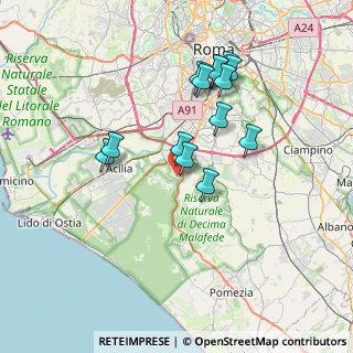 Mappa Tor Dè Cenci, 00128 Roma RM, Italia (7.06643)