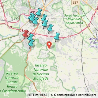 Mappa Via della Salamandra, 00128 Selcetta RM, Italia (4.42545)