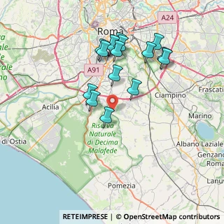 Mappa Via della Salamandra, 00128 Selcetta RM, Italia (7.58875)