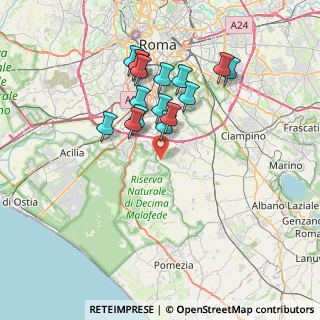 Mappa Via della Salamandra, 00128 Selcetta RM, Italia (6.88563)