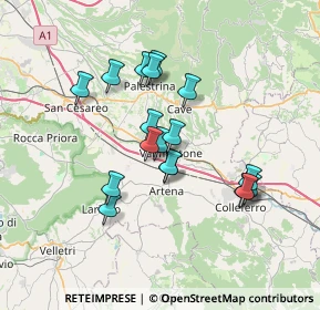 Mappa Via Colle San Giovanni, 00038 Valmontone RM, Italia (6.28556)