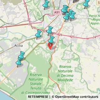 Mappa Via Aldo Banzi, 00128 Roma RM, Italia (6.23357)