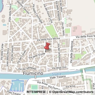 Mappa Via delle Scuole, 42, 00054 Fiumicino, Roma (Lazio)