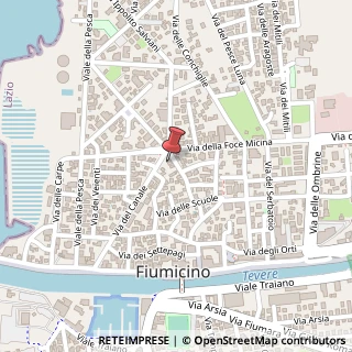 Mappa Via del Canale, 50A, 00054 Fiumicino, Roma (Lazio)