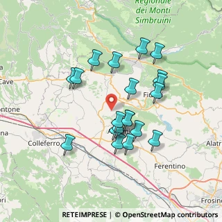 Mappa Via Cavone della Badia, 03012 Anagni FR, Italia (6.8595)