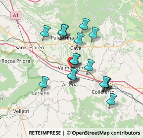 Mappa Via Pozzaga, 00038 Valmontone RM, Italia (6.52)