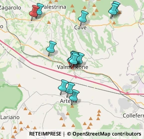 Mappa Via Pozzaga, 00038 Valmontone RM, Italia (3.54071)