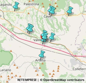 Mappa Via Pizzuti Floravante, 00038 Valmontone RM, Italia (3.41455)