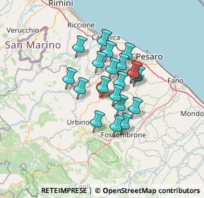 Mappa Via Fosso del Razzo, 61020 Petriano PU, Italia (9.5685)