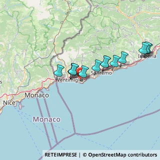 Mappa Via Principessa Mafalda, 18012 Bordighera IM, Italia (13.34385)