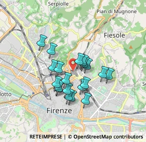 Mappa Viuzzo dei Bruni, 50133 Firenze FI, Italia (1.3605)