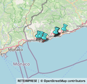 Mappa Via Arziglia, 18012 Bordighera IM, Italia (6.88182)