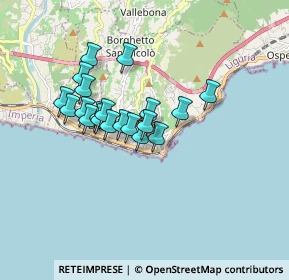Mappa Via Napoli, 18012 Bordighera IM, Italia (1.359)
