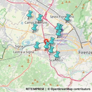 Mappa Milano - Napoli, 50142 Firenze FI, Italia (3.22167)