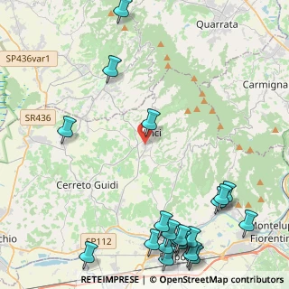 Mappa Via dei Martiri, 50059 Vinci FI, Italia (6.5745)