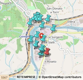 Mappa Via di Compiobbi, 50012 Bagno a Ripoli FI, Italia (0.355)