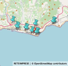 Mappa Via dei Giardini, 18012 Bordighera IM, Italia (2.86636)