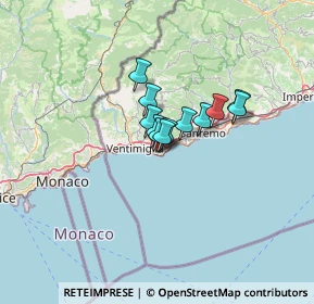 Mappa Via Aldo Moro, 18012 Bordighera IM, Italia (7.1125)
