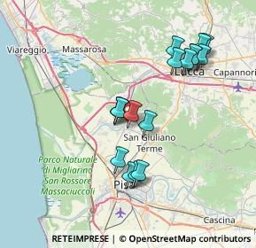 Mappa Via L. Fibonacci, 56017 San Giuliano Terme PI, Italia (7.01353)