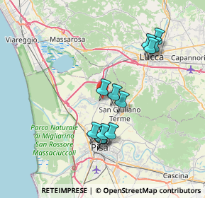 Mappa Via L. Fibonacci, 56017 San Giuliano Terme PI, Italia (6.91)