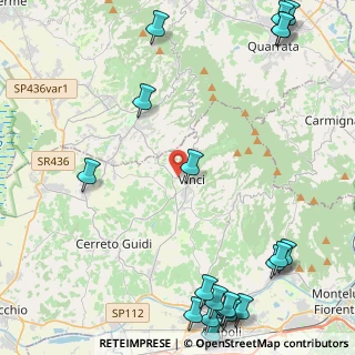 Mappa Via Lamporecchiana, 50059 Vinci FI, Italia (6.9945)