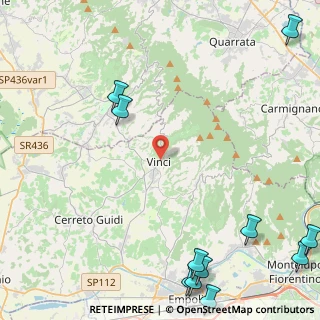 Mappa Via del Castello, 50059 Vinci FI, Italia (7.34273)