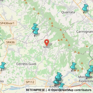 Mappa Via della Torre, 50059 Vinci FI, Italia (7.5675)