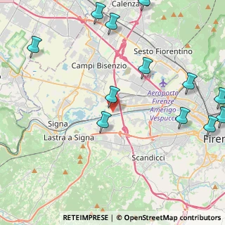 Mappa Via di Bozzale, 50013 Campi Bisenzio FI, Italia (5.87083)
