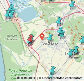 Mappa Via Cittadella, 56019 Vecchiano PI, Italia (5.7505)