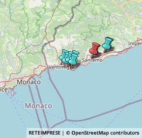 Mappa Via Gerolamo Rossi, 18012 Bordighera IM, Italia (8.47364)