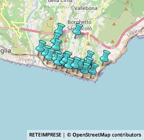 Mappa Via Gerolamo Rossi, 18012 Bordighera IM, Italia (1.048)