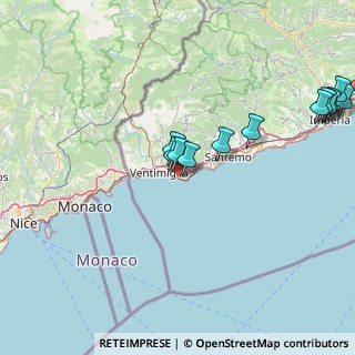 Mappa SS 1 Via Aurelia, 18012 Bordighera IM, Italia (19.88154)