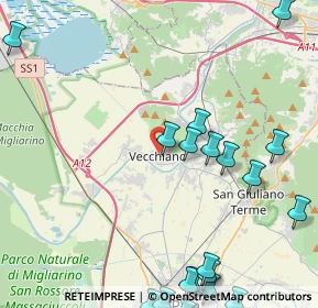 Mappa Via della Rocca, 56019 Vecchiano PI, Italia (6.338)