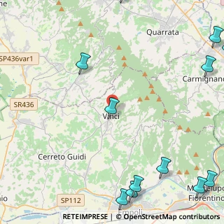 Mappa Via Montalbano, 50059 Vinci FI, Italia (7.34)