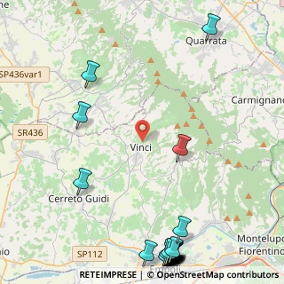 Mappa Via Montalbano, 50059 Vinci FI, Italia (7.0925)