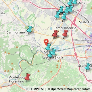 Mappa Via Massimiliano Kolbe, 50058 Signa FI, Italia (5.42889)