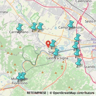 Mappa Via di Lupaia, 50058 Signa FI, Italia (4.9775)