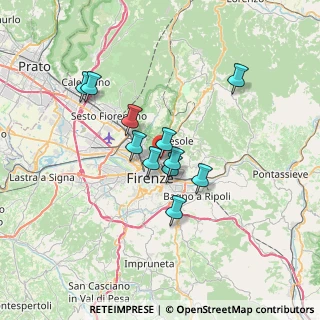 Mappa Le Cure, 50133 Firenze FI, Italia (5.45545)